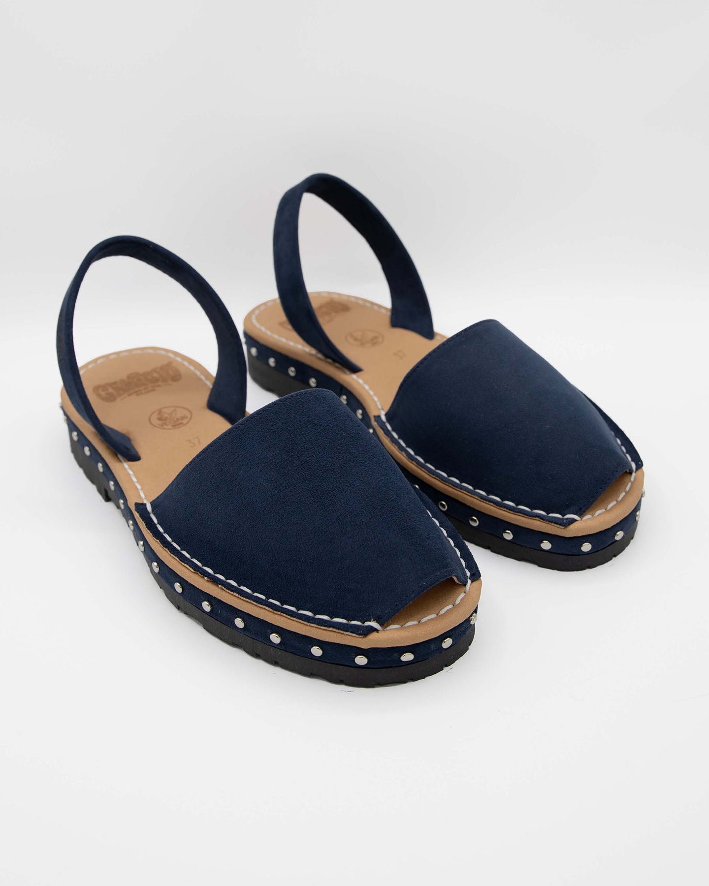 ABARCA MENORQUINA TACHAS MUJER MARINO